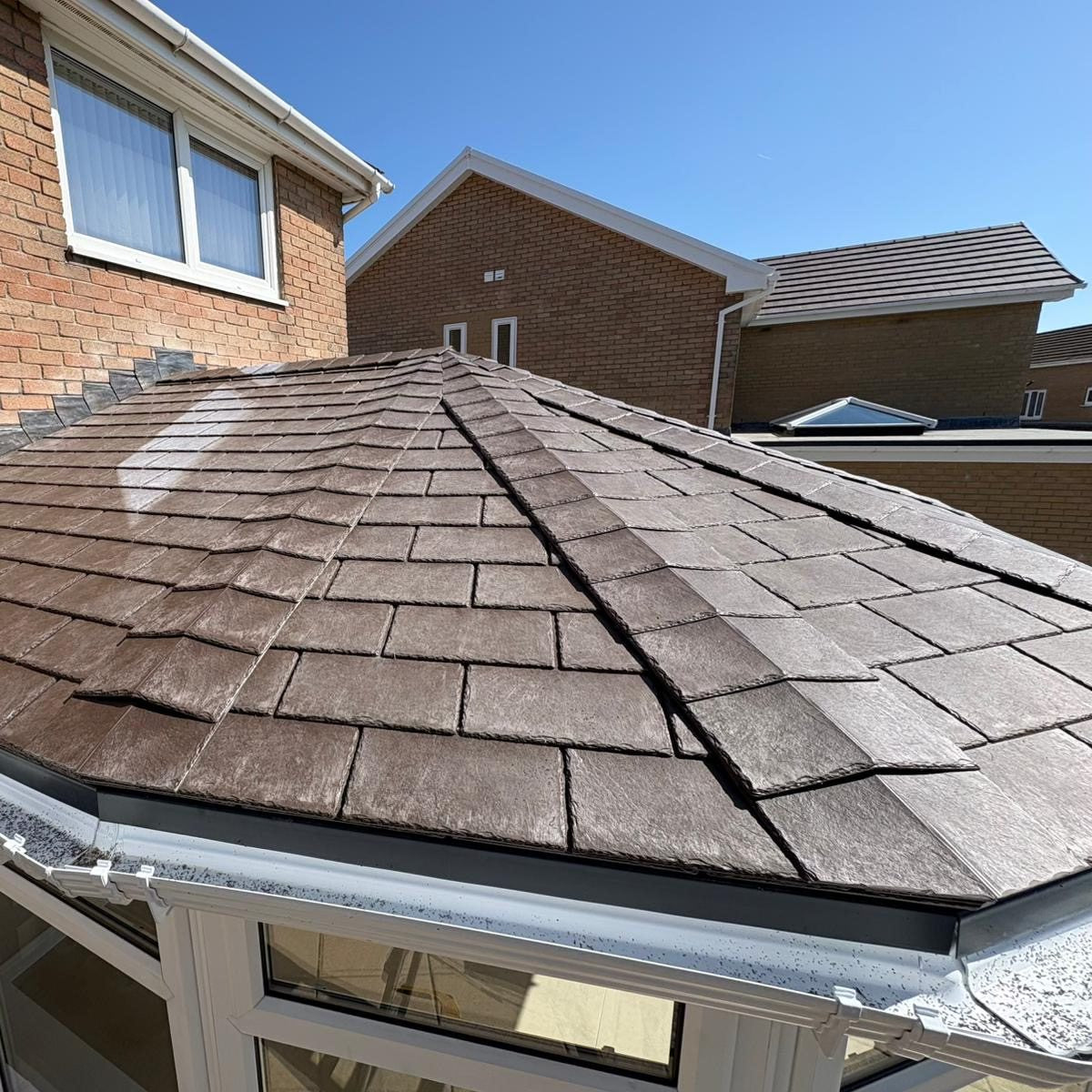 tapco tiles chestnut fitted conservatory roof tiles