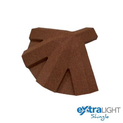 ExtraLight 5 Way Top Cap - ember - shingle roof tile