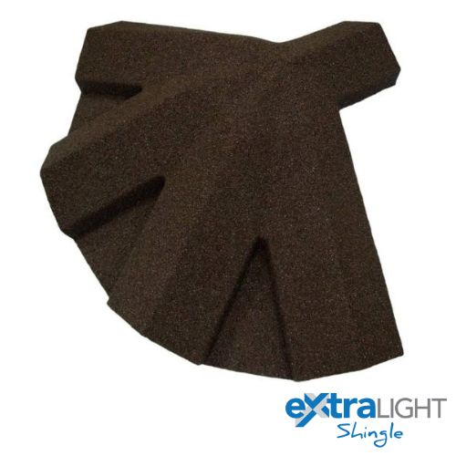 ExtraLight 5 Way Top Cap - walnut - shingle roof tile