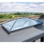 roof lantern on flat roof with countryside background
