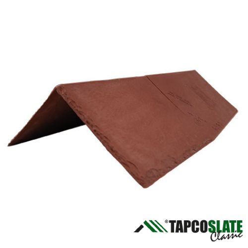 Tapco Slate Ridge Tile - brick red - composite roof tile